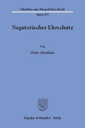 Negatorischer Ehrschutz.