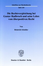 Die Rechtsvergleichung bei Gustav Radbruch und seine Lehre vom überpositiven Recht.