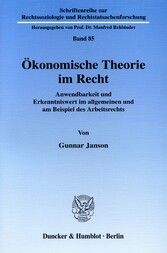 Ökonomische Theorie im Recht.