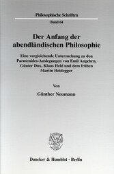 Der Anfang der abendländischen Philosophie.