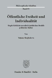 Öffentliche Freiheit und Individualität.