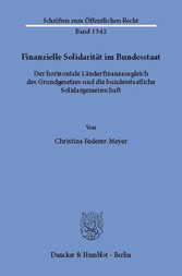 Finanzielle Solidarität im Bundesstaat.