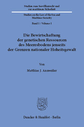 Die Bewirtschaftung der genetischen Ressourcen des Meeresbodens jenseits der Grenzen nationaler Hoheitsgewalt.