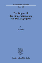 Zur Dogmatik der Binnengliederung von Deliktsgruppen.