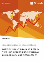 Wieviel Macht braucht effektive und akzeptierte Führung im modernen Arbeitsumfeld? Herausforderungen in der Mitarbeiterführung