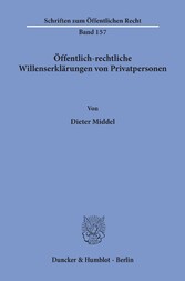 Öffentlich-rechtliche Willenserklärungen von Privatpersonen.