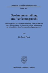 Gewinnumverteilung und Verfassungsrecht.