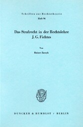 Das Strafrecht in der Rechtslehre J. G. Fichtes.