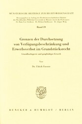 Grenzen der Durchsetzung von Verfügungsbeschränkung und Erwerbsverbot im Grundstücksrecht.