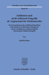 Indikation und nicht-indizierte Eingriffe als Gegenstand des Medizinrechts.