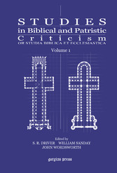 Studies in Biblical and Patristic Criticism