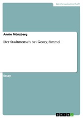 Der Stadtmensch bei Georg Simmel