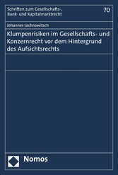 Klumpenrisiken im Gesellschafts- und Konzernrecht vor dem Hintergrund des Aufsichtsrechts