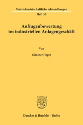 Anfragenbewertung im industriellen Anlagengeschäft.