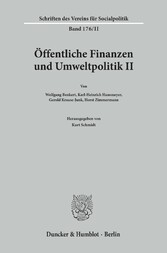 Öffentliche Finanzen und Umweltpolitik II.