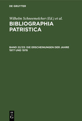 Die Erscheinungen der Jahre 1977 und 1978