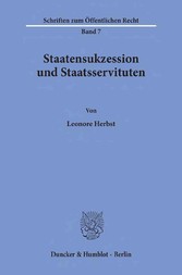 Staatensukzession und Staatsservituten.