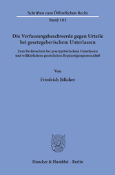 Die Verfassungsbeschwerde gegen Urteile bei gesetzgeberischem Unterlassen.