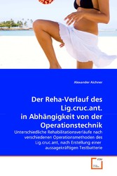 Der Reha-Verlauf des Lig.cruc.ant. in Abhängigkeit von der Operationstechnik