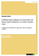 CSR-Reporting obligation in Denmark and France and its influence on a firm's market value