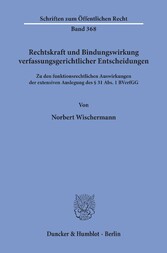 Rechtskraft und Bindungswirkung verfassungsgerichtlicher Entscheidungen.