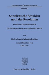 Sozialistische Schulden nach der Revolution.