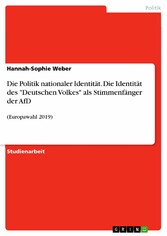 Die Politik nationaler Identität. Die Identität des 'Deutschen Volkes' als Stimmenfänger der AfD