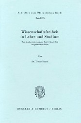 Wissenschaftsfreiheit in Lehre und Studium.