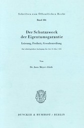 Der Schutzzweck der Eigentumsgarantie.