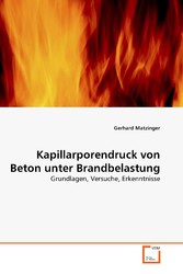 Kapillarporendruck von Beton unter Brandbelastung