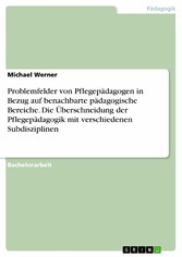 Problemfelder von Pflegepädagogen in Bezug auf benachbarte pädagogische Bereiche. Die Überschneidung der Pflegepädagogik mit verschiedenen Subdisziplinen