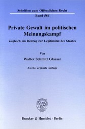 Private Gewalt im politischen Meinungskampf.