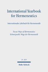 International Yearbook for Hermeneutics/Internationales Jahrbuch für Hermeneutik