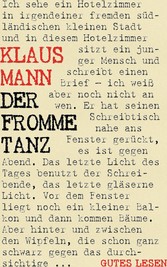 Der fromme Tanz - Roman einer Jugend