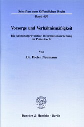 Vorsorge und Verhältnismäßigkeit.