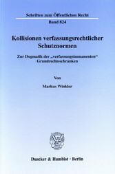 Kollisionen verfassungsrechtlicher Schutznormen.