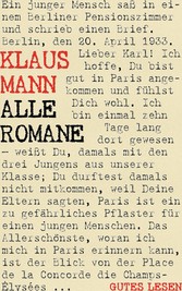 Klaus Mann - Alle Romane