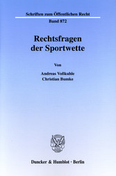 Rechtsfragen der Sportwette.