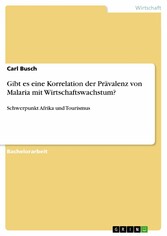 Gibt es eine Korrelation der Prävalenz von Malaria mit Wirtschaftswachstum?