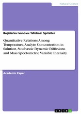 Quantitative Relations Among Temperature, Analyte Concentration in Solution, Stochastic Dynamic Diffusions and Mass Spectometric Variable Intensity