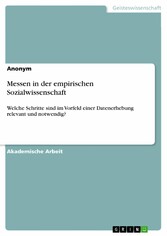 Messen in der empirischen Sozialwissenschaft