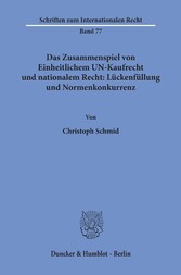 Das Zusammenspiel von Einheitlichem UN-Kaufrecht und nationalem Recht: Lückenfüllung und Normenkonkurrenz.