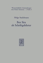 Ben Sira als Schriftgelehrter