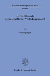 Der Mißbrauch organschaftlicher Vertretungsmacht.