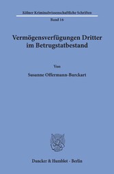 Vermögensverfügungen Dritter im Betrugstatbestand.