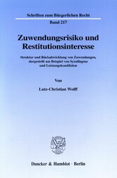 Zuwendungsrisiko und Restitutionsinteresse.