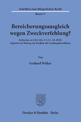 Bereicherungsausgleich wegen Zweckverfehlung?