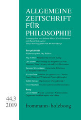 Allgemeine Zeitschrift für Philosophie: Perspektivität Heft 44.3/2019