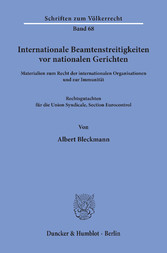 Internationale Beamtenstreitigkeiten vor nationalen Gerichten.