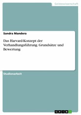 Das Harvard-Konzept der Verhandlungsführung. Grundsätze und Bewertung